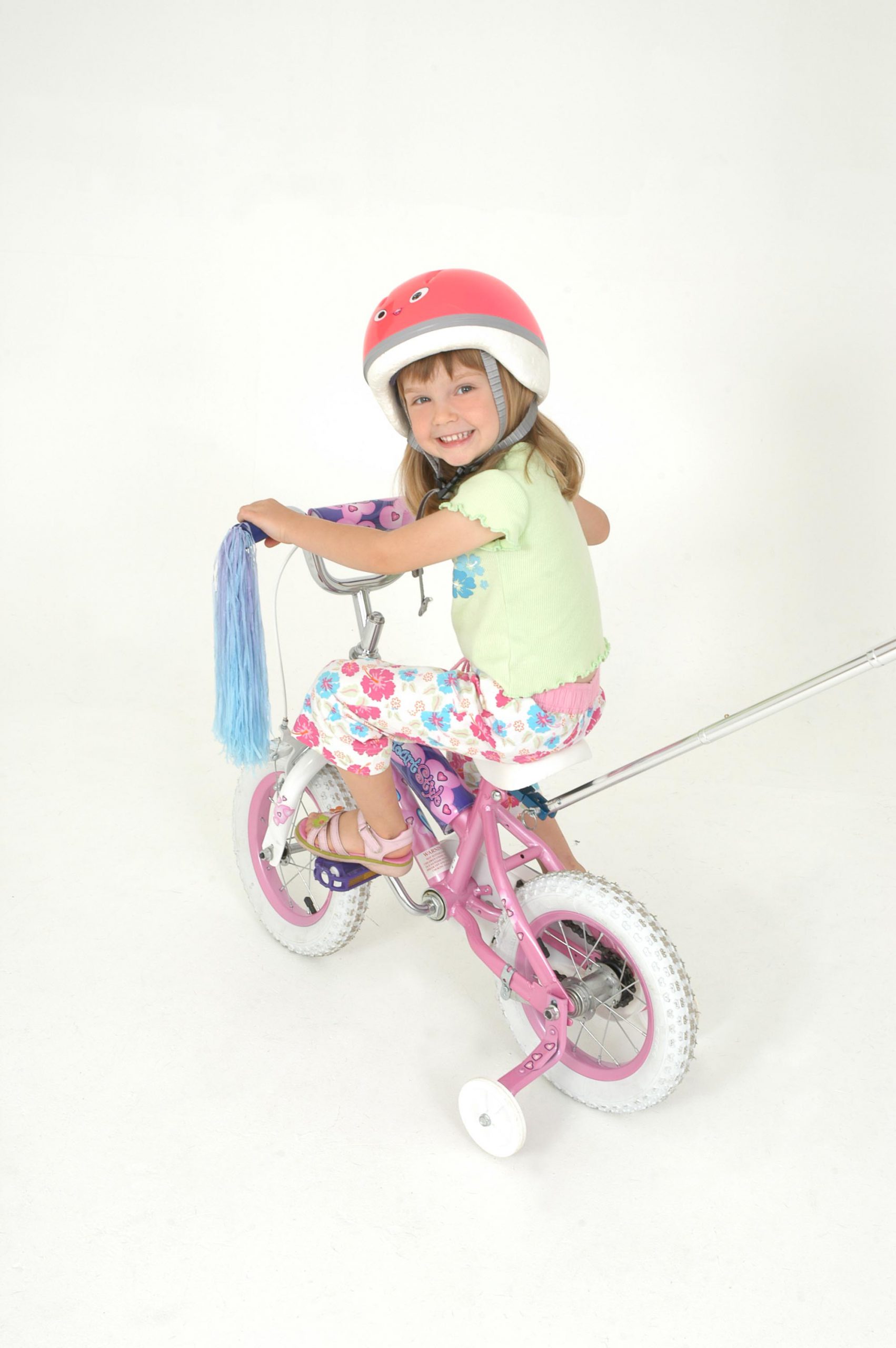 Push Me Home parent push handle for kids’ bike with training wheels