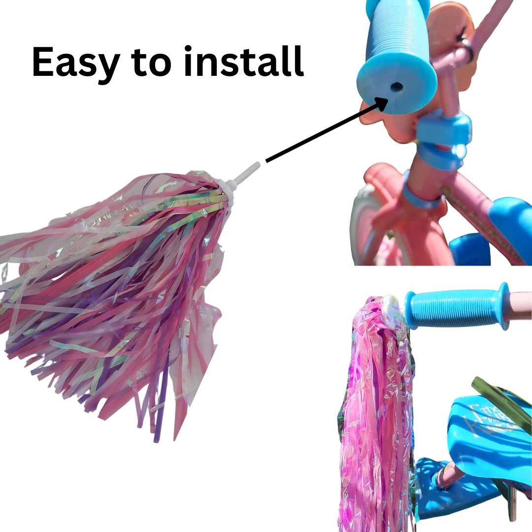 How to install handlebar streamers on a kids' bike